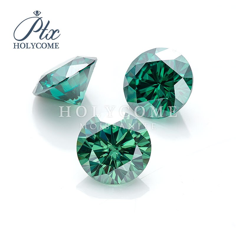 6.5Mm Groen Ronde Cut In Voorraad Moissanite Leverancier VVS1 Moisanite Ring Voor Sieraden Maken Carving