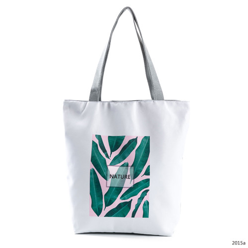 Miyahouse Casual Tote Handtassen Vrouwelijke Groene Plant Schoudertas Voor Vrouwen Zomer Strand Zakken Hoge Capaciteit: 2015a