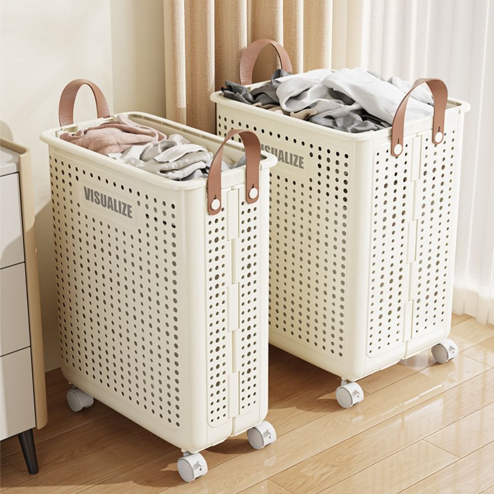 Toy Storage Basket Fold Laundry Hamper Multi-Purpose Imitation Rattan Basket High-Capacity Depository Rack Hollow Storage Box
