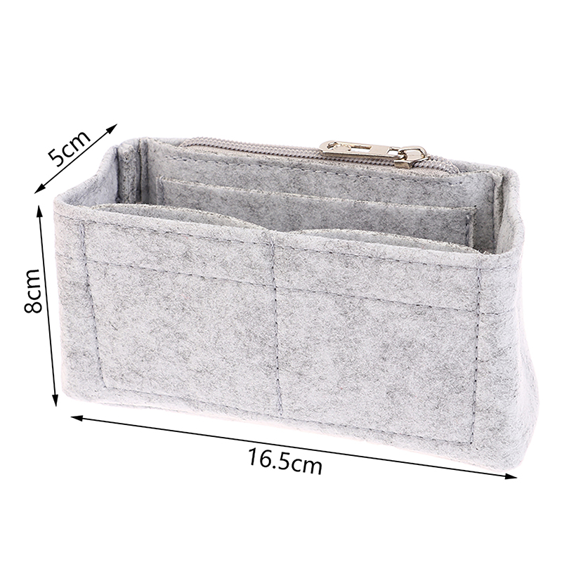 1 Stück Liner Tasche Filz Stoff machen-hoch Tasche Unterstützung Filz Einsatz Tasche passt für Handtasche Reise tragbare Einsatz Geldbörse Aufbewahrung tasche Organizer: Schwarz
