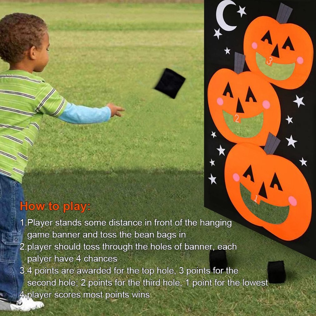 Halloween Party Game Levert Zitzakken Halloween Banners Games Pompoen Leuke Voor Kinderen Familie Winkels Games