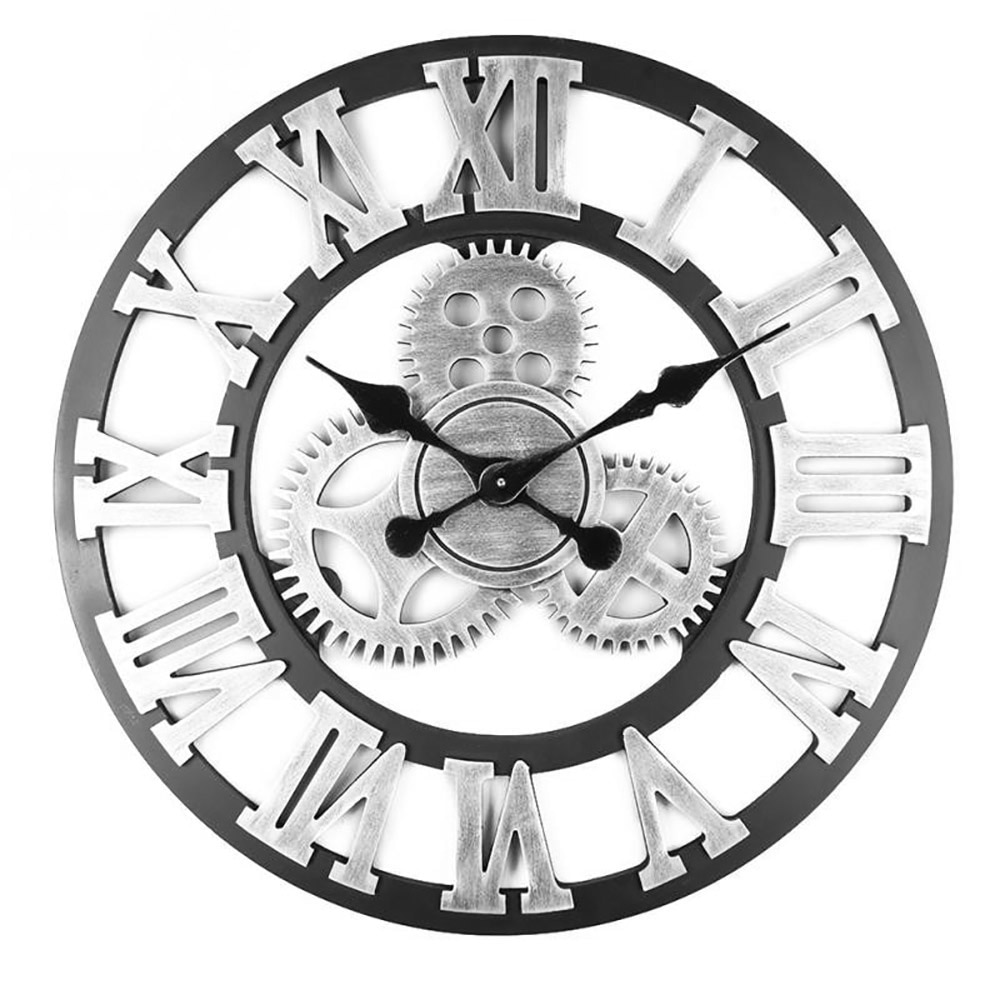 Industrial Gear Wall Clock Decorative Wall Clock Industrial Style Wall Clock Modern (Shipment Without Battery)