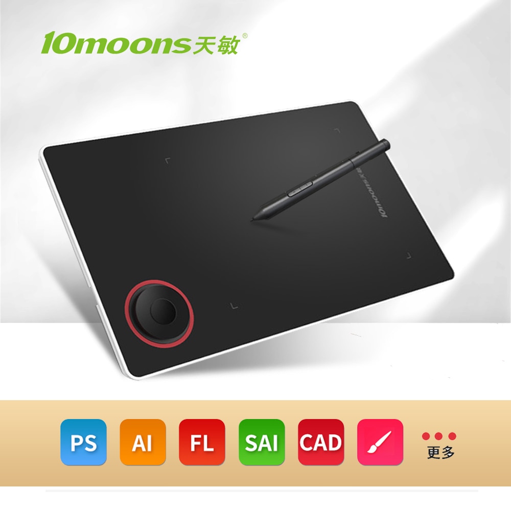 10Moons G50 Grafische Tablet Schrijven Tablet Voor Tekentafel Stylus Voor Android Pen 8192 Niveau Digitale Grafische Tablet