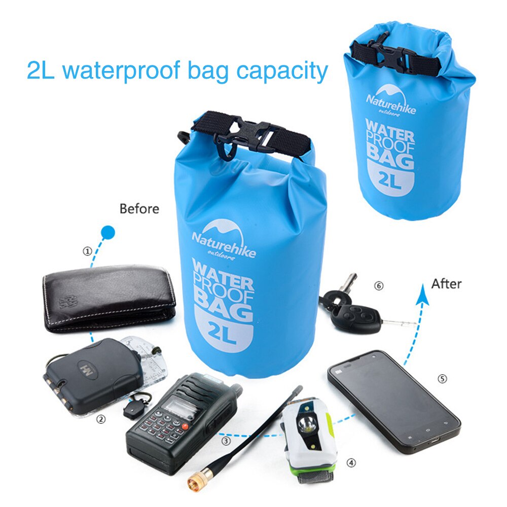 2l 5l reisesurfingvesker mobiltelefon vanntett veske utendørs bading elverafting bag strand vannforseglet veske veske deksel