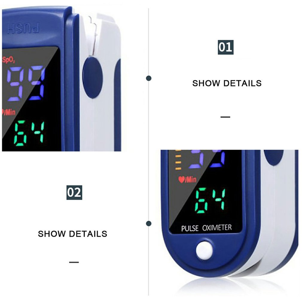 FREIES ! 4 farbe Digital Finger-pulsoximeter Combo Paket Herz Rate Monitor Spo2 Blut Sauerstoff Sättigung Meter Sensor
