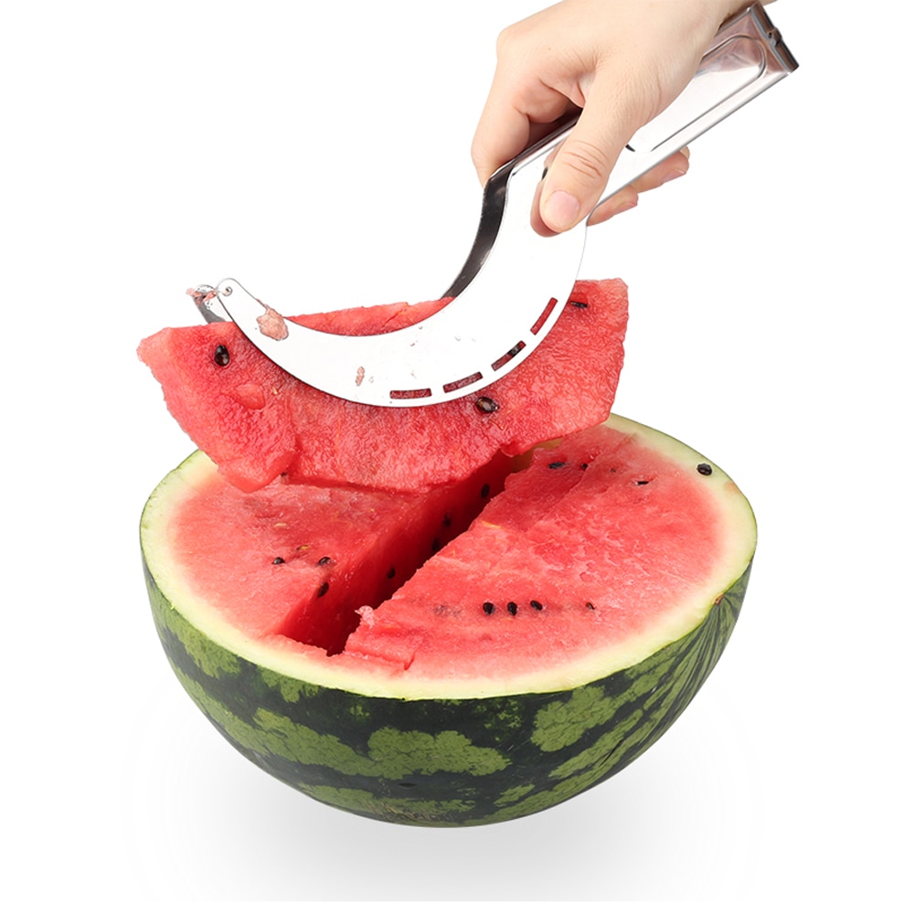 Watermelon Cutter Stainless Steel Cutting Watermelon Artifact Fruit Cutting Artifact Style Cutting Fruit Slice: Watermelon Slicer