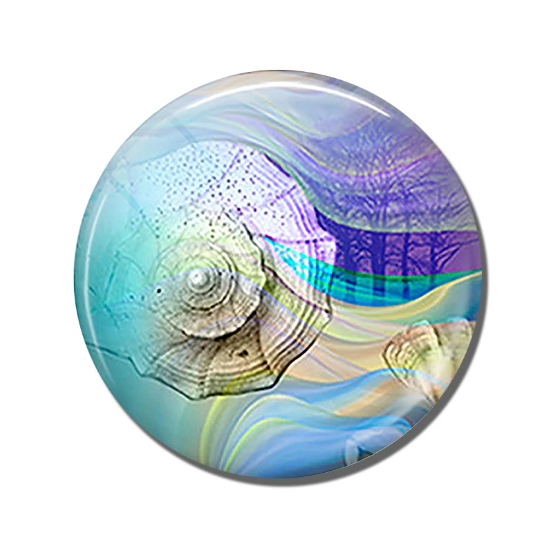 Mergulho 30mm geladeira ímã oceano subaquático criatura foto de vidro cabochão geladeira magnética adesivos nota decoração da sua casa: Cinza escuro