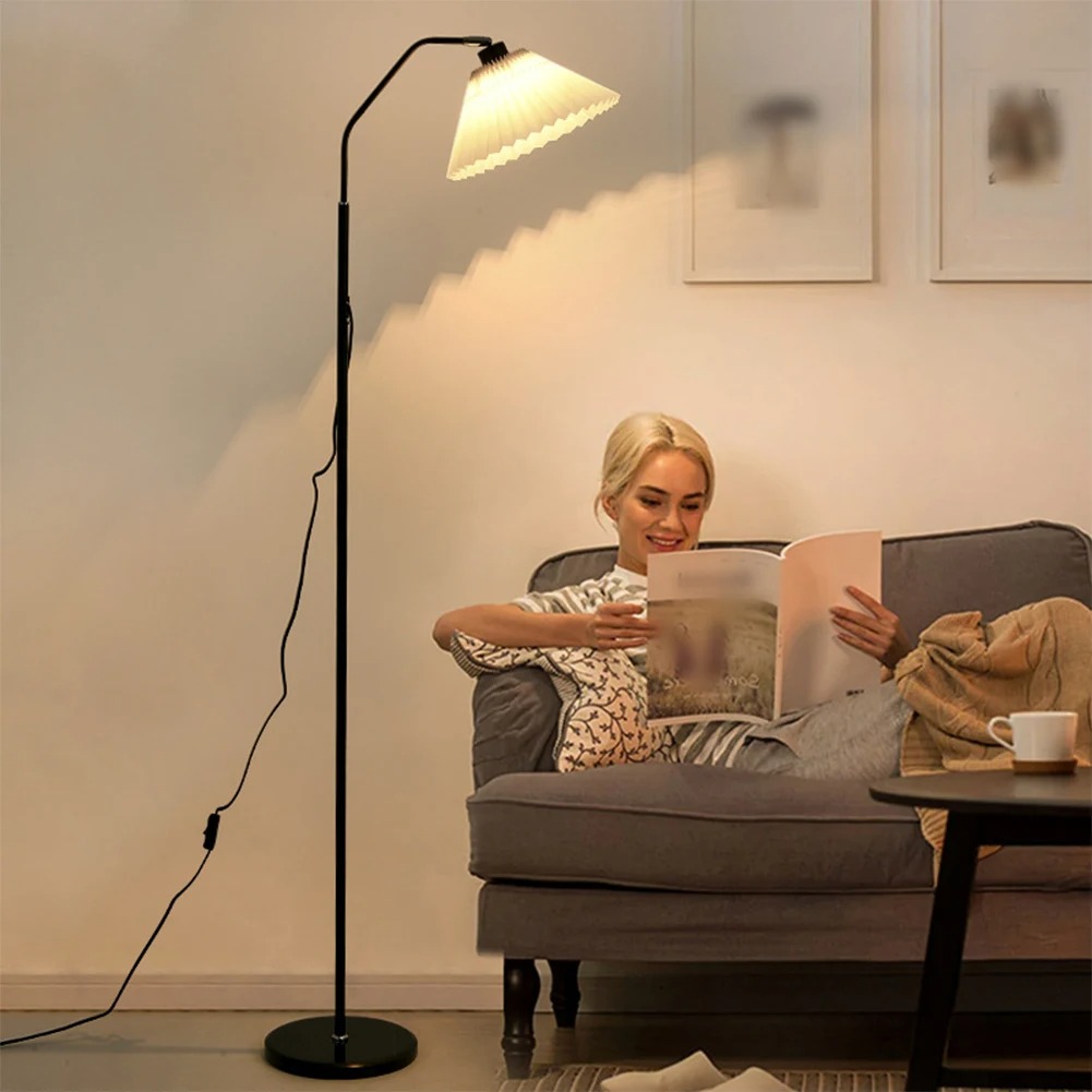 Led-gulvlampe til sofaer, udskiftelig læselampe med fleksibel svanehals, dæmpbar bord- eller gulvlampe til indendørs brug