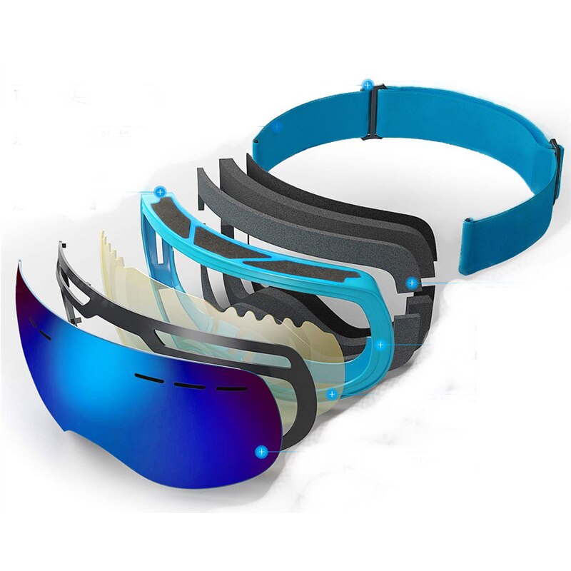 Winter Brille Anti-Nebel-Ski draussen UV Schutz Skifahren Brillen Sport Winddicht Snowboard Schneemobil Männer Frauen Gläser Maske