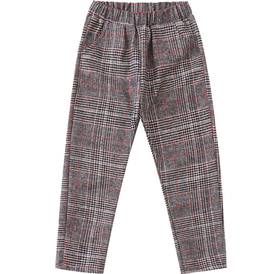 Pantaloni invernali per ragazze Leggings scozzesi pantaloni per bambini pantaloni dritti in cotone con Legging completo autunno pantaloni per bambini per il 110-160