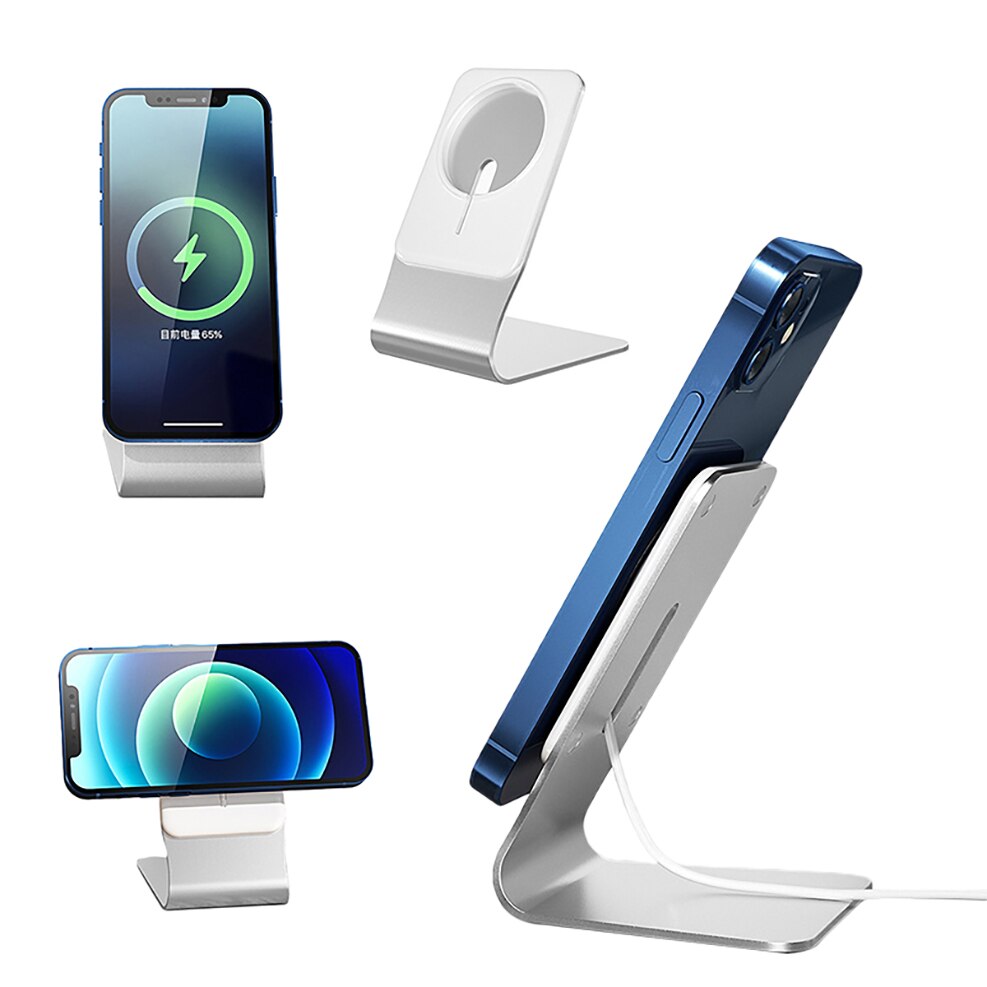 For Magsafe Qi Wireless Charger Bracket Phone Desktop Stand Holder For IPhone 12 Pro Max 12Mini Magnetic Wireless Charging