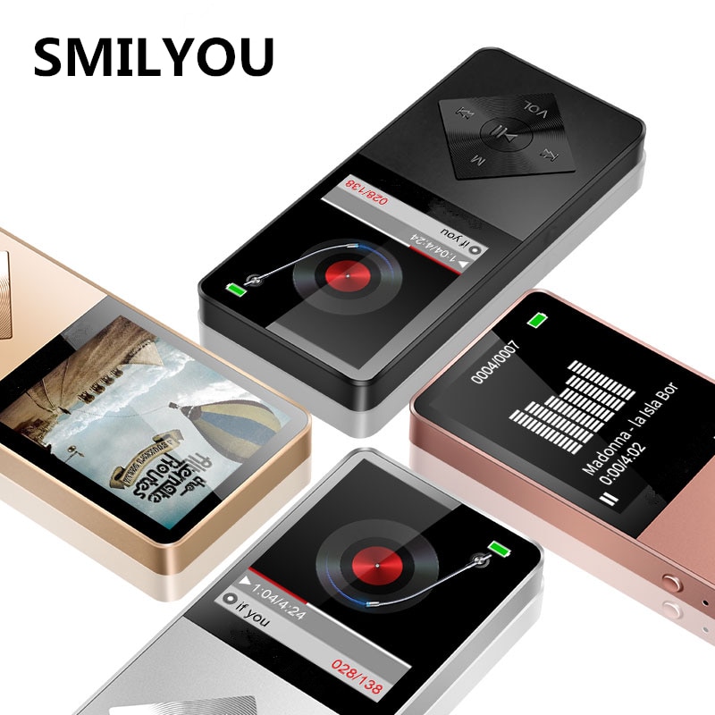 SMILYOU Speaker metal mp4 Player 4GB 8GB 16GB HIFI Lossless Sound music alloy mp4 Music Player FM Radio Voice Recorder E-Book