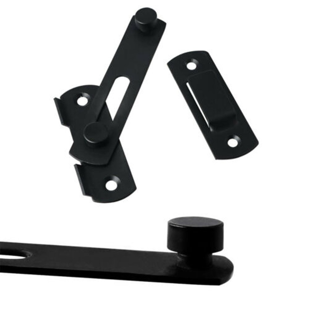 Serratura della porta chiavistelli del cancello chiusura a scatto chiavistello della porta in acciaio inossidabile chiusura a scatto nera opaca serratura dell'armadio di sicurezza hardware del bullone della porta scorrevole