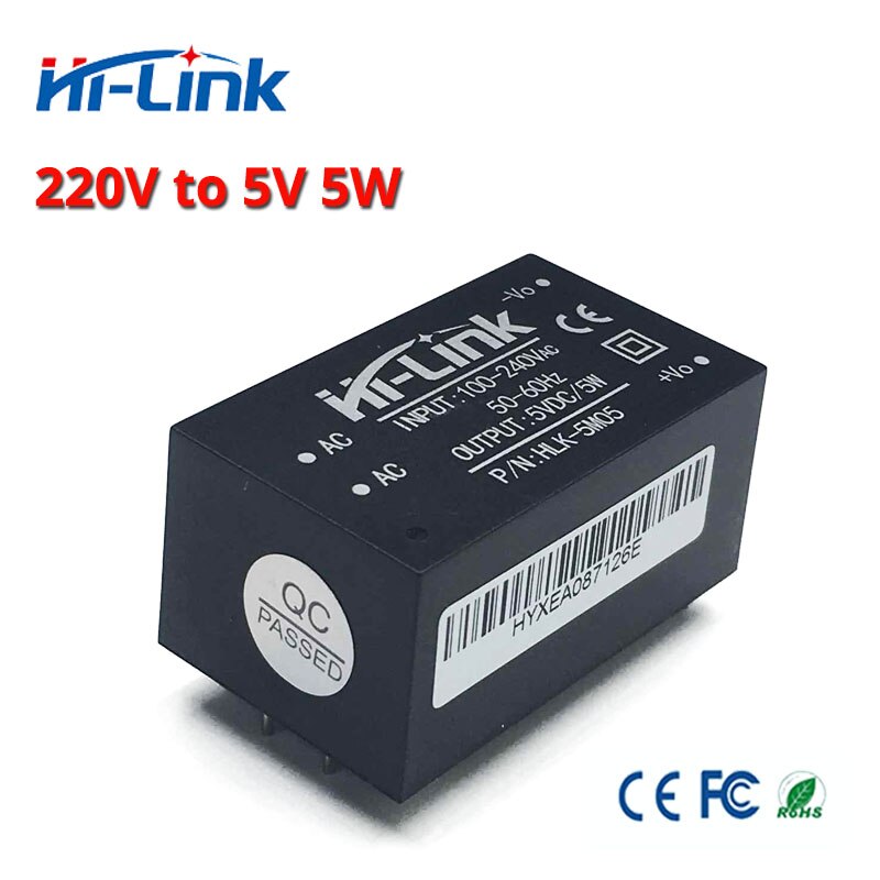 Frete grátis 5 pçs/lote 5V 1A HLK-5M05 220V AC DC comutação isolada power module módulo de alimentação de automação residencial inteligente