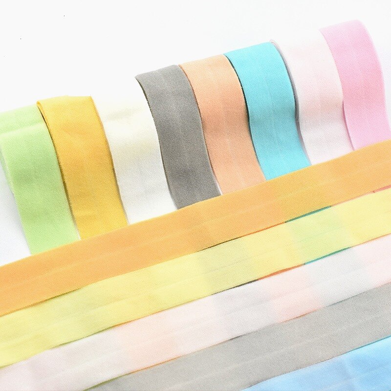 20mm Fold Over Rubber Band Multirole Fabric Spandex 2cm Elastic Bands Tape Garment For Pants Sewing Accessories 5yards