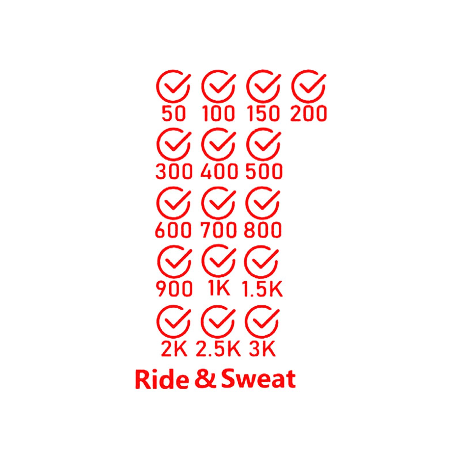 Vinyl Decal Self-adhesive Milestones Stickers For Exercise Bike Decoration Sport Gym Studio Spinning Bike Wall Sticker Tool