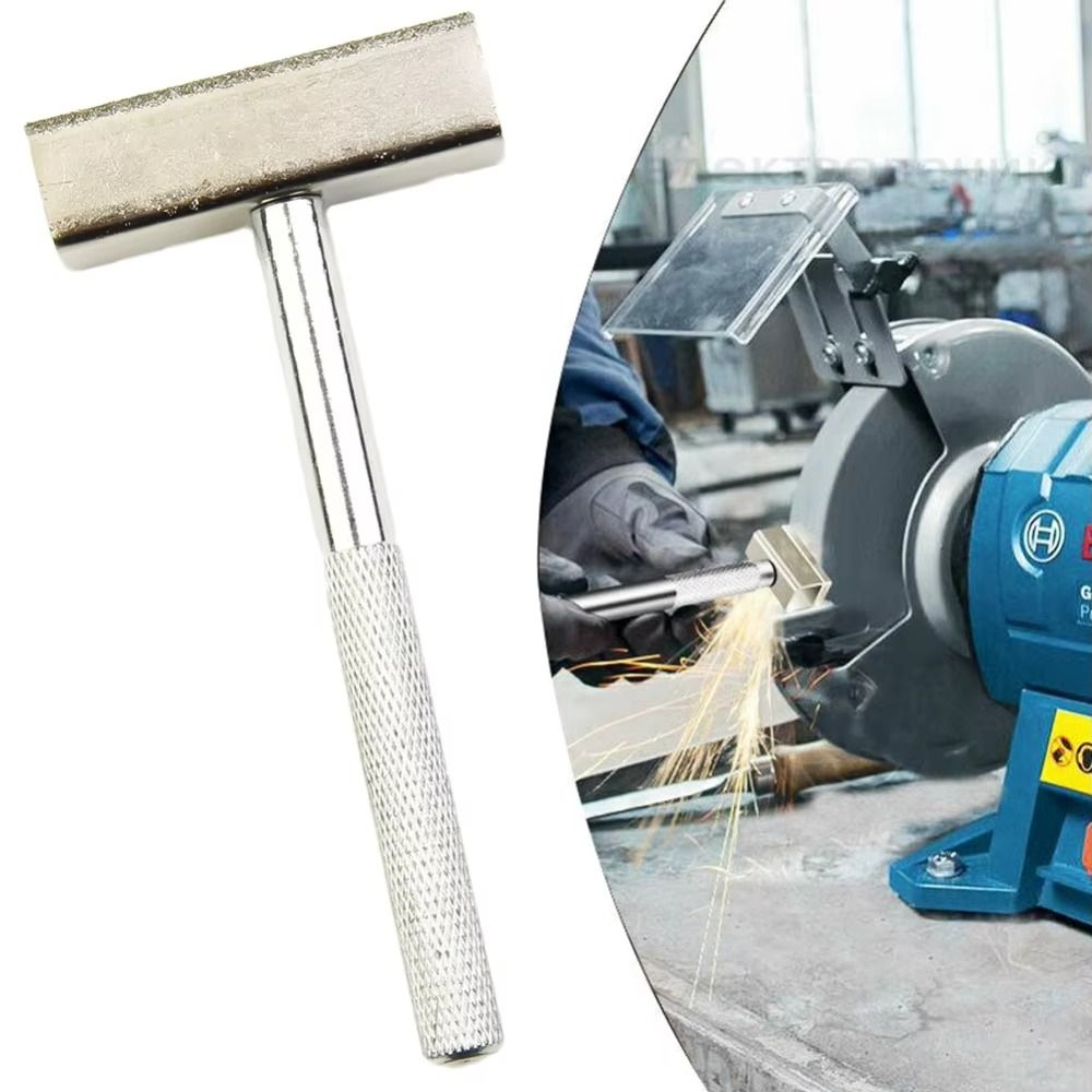Tocador de muela recubierto de diamante, tocador de piedra de diamante de Metal grueso, disco de lijado para afilar, herramientas abrasivas para uso Industrial