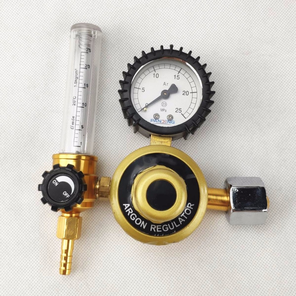 Gas Regulator Flowmeter for MIG/MAG TIG Welding 0-25 Mpa Argon CO2 Helium Nitrogen Gas Meter Guage