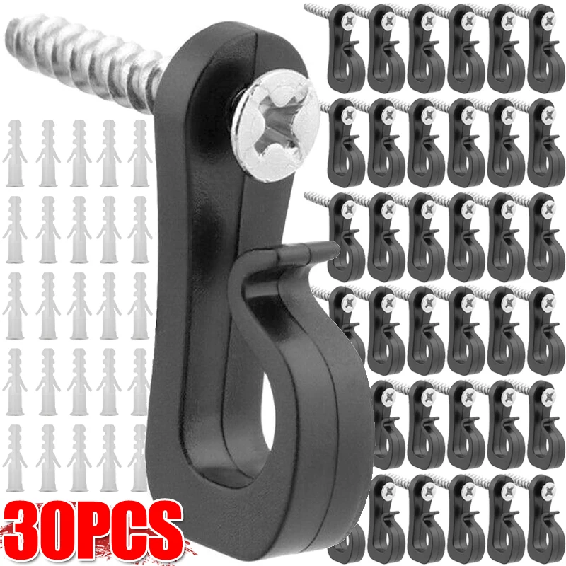 30/1 stuks Q Hanger Haken Lichtslingers Plant Hangende Hangers Kast Plafondhaak met Schroef Party Decor Houder voor Thuis Buiten