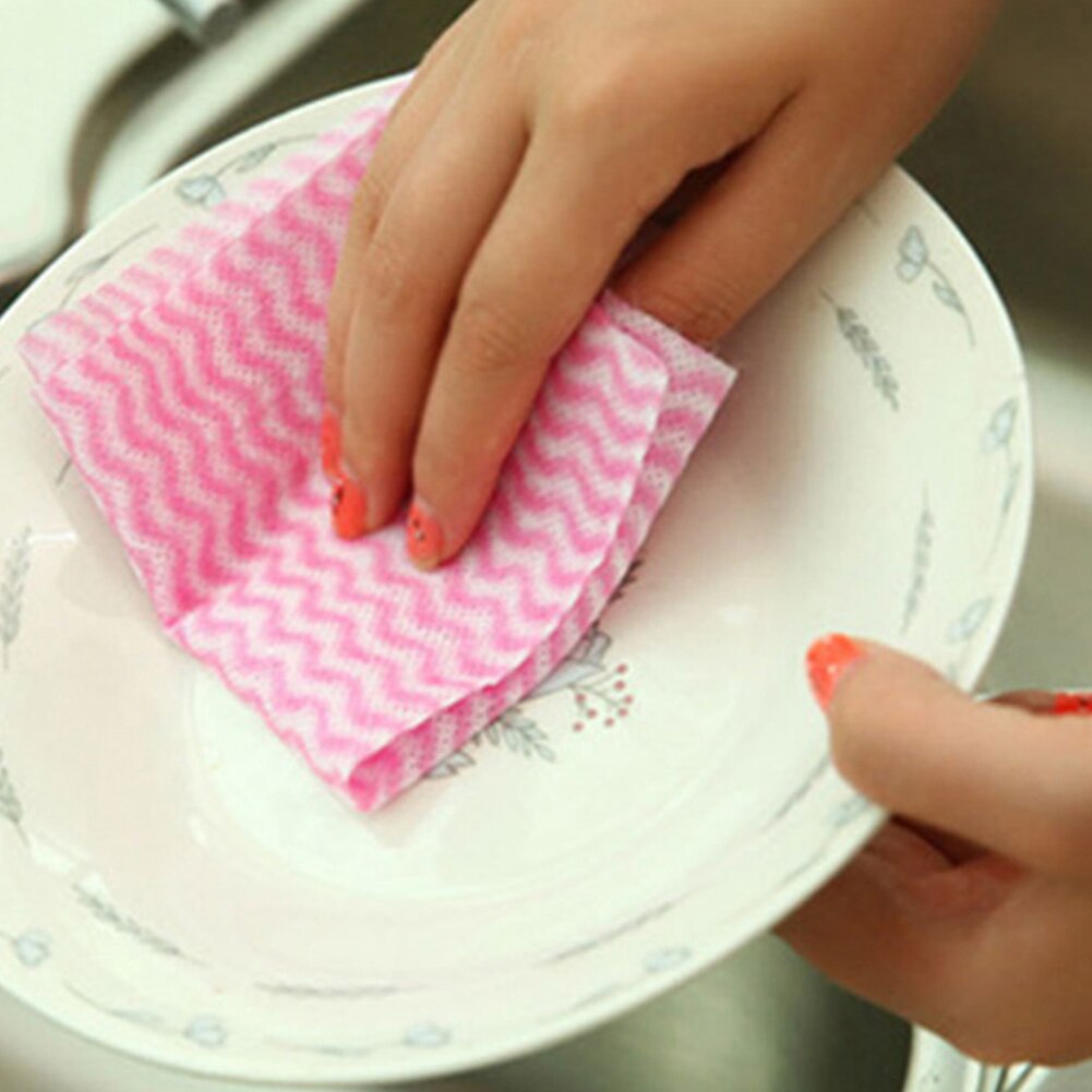 Paño de limpieza desechable para cocina y baño, paño de tela no tejida, 50 Uds. Por rollo