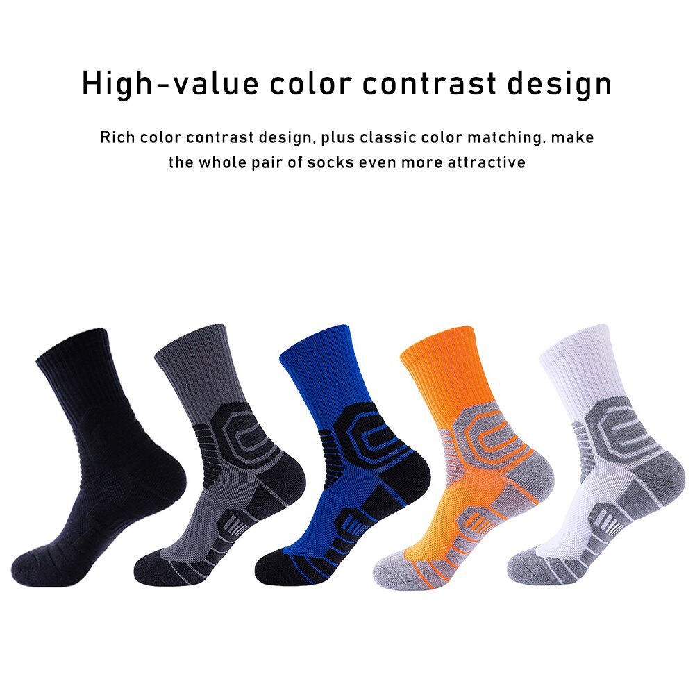 1 Pair Basketball Sports Socks Breathable Footwear Knee-High Socks Ankle Protecter Socks