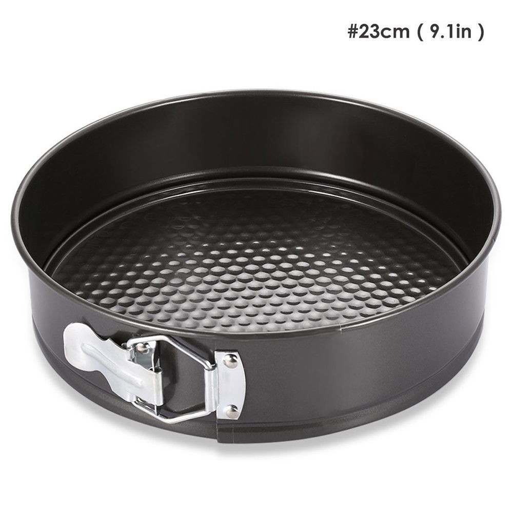 Mini rund kageform non-stick springform løs bund bradepande bakke kageform dekorationsværktøj: 9 tommer 23cm