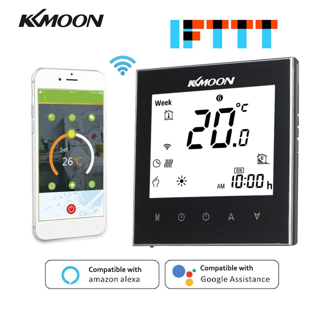 Termostatos digitales KKmoon, termostato para calentador de agua, pantalla táctil con ahorro de energía, pantalla LCD, controlador de temperatura para el hogar