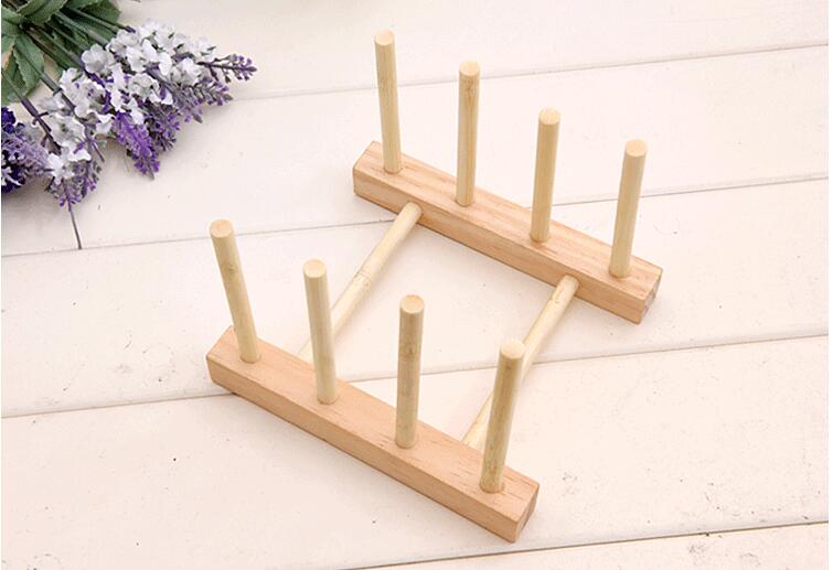 ORGANBOO multi-function wooden + bamboo plate racks solid plate CD bookshelves racks 3grids/4 grids/6grids choose