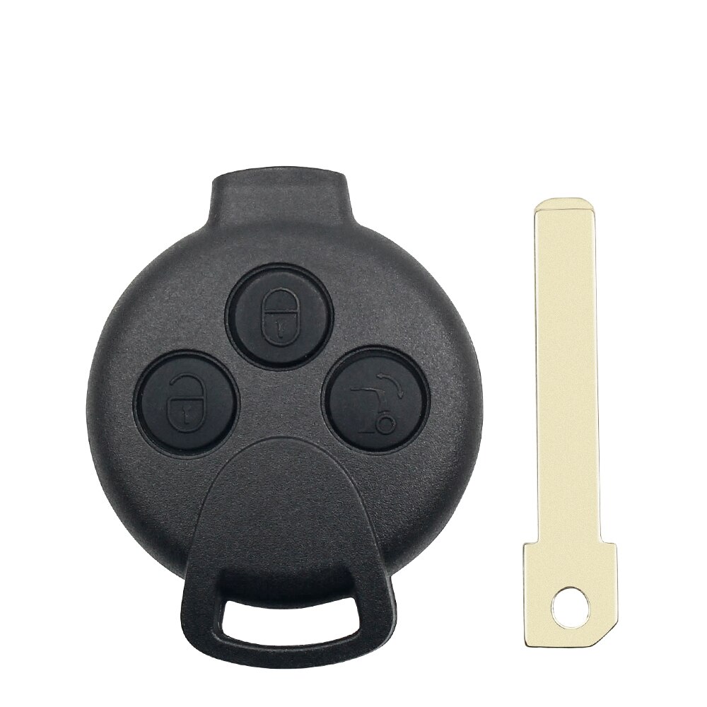 Keyyou 3 knapper ekstern bilnøkkel til mercedes-benz smart smart fortwo 451 2007 433 mhz  id46