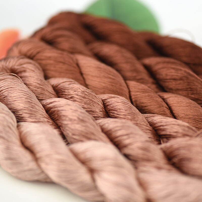 silk embroidery thread / 100% silk thread /hand embroidery embroider cross stitch/pine nut brown