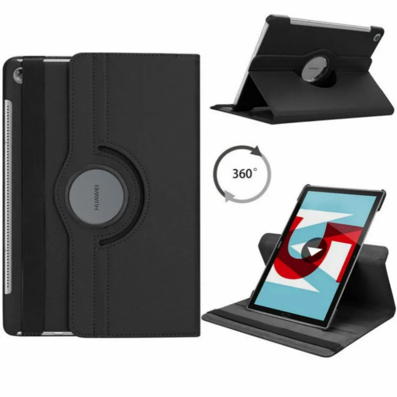 Tablet Case For Huawei MediaPad M5/M5 Pro 10.8 CMR-AL09/W09/W19 Cover 360 Rotating Bracket PU Leather For Huawei M5 10.8": GRAY