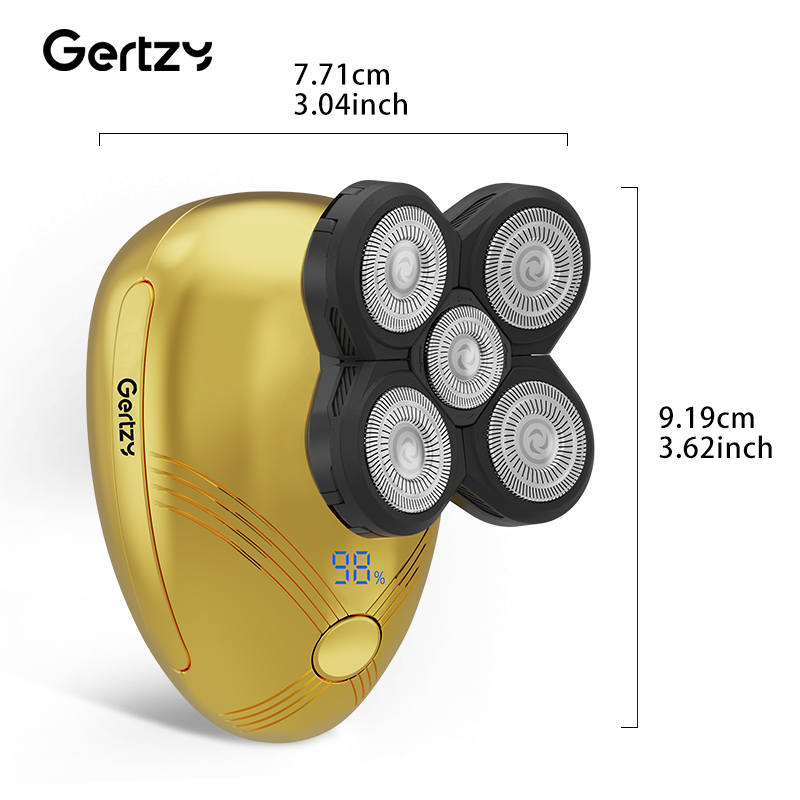 Rasoir électrique 5 en 1 pour hommes avec 5 lames rotatives, chargement USB, ensemble de beauté personnel multifonctionnel