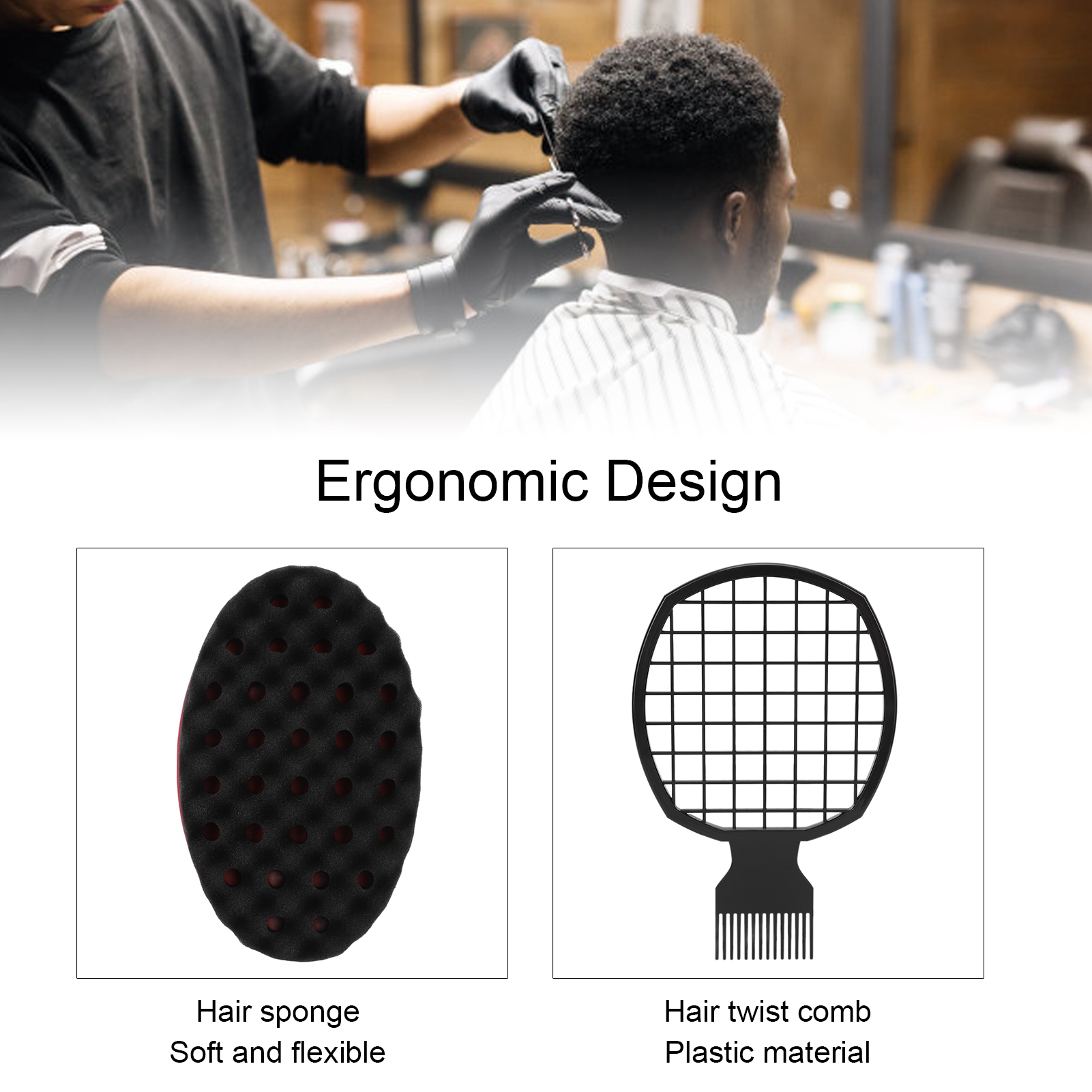 Haar Krul Weave Dreads Spons Borstel Plastic Haar Twist Kam Spons Set Magische Haar Spons Krul Kam Haar Styling Benodigdheden Tool