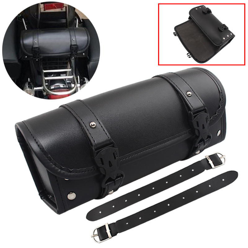 Achtertas motor Universele Lederen Motorfietszadeltassen Zadelgereedschapstassen Voor- En Achterzakken Motor Gereedschapstas (Color : Black B Achtertas motor Universele Lederen Motorfietszadeltassen Zadelgereedschapstassen Voor- En Achterzakken Motor Gereedschapstas (Color : Black B
