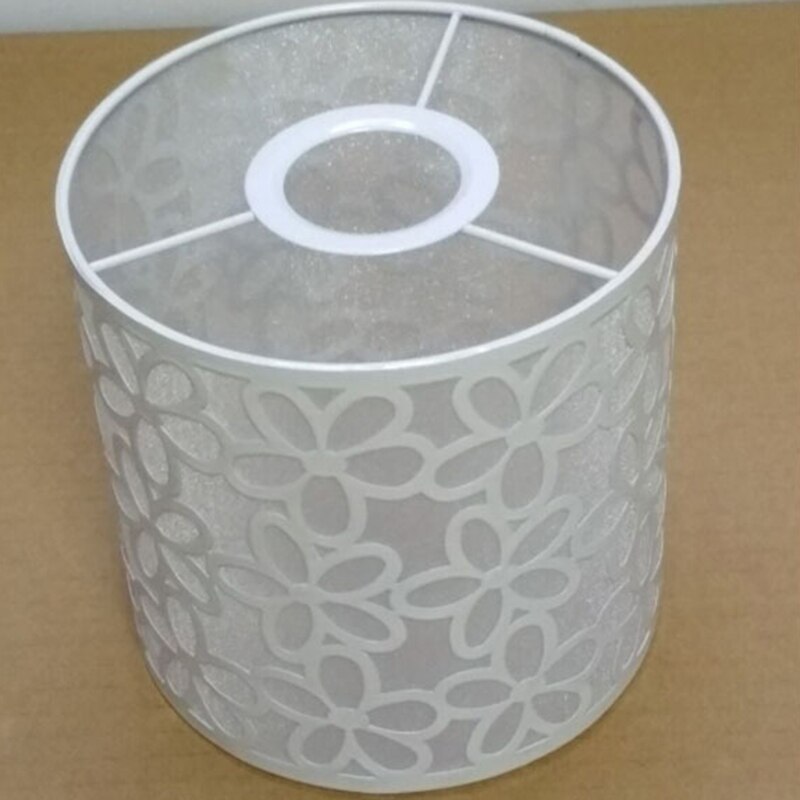 1pc 14*14cm järn + pvc lampskärm blommigt bord / tak taklampa skärm lampskärm lampskydd vit för hem restaurang kafé