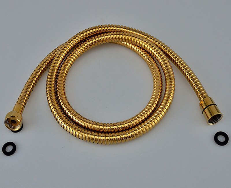 3 Function Gold Plated Hand Held Shower Head Hose and Bracket Holder Antique Gold Sprayer Multifunction Function: 150cm Hose