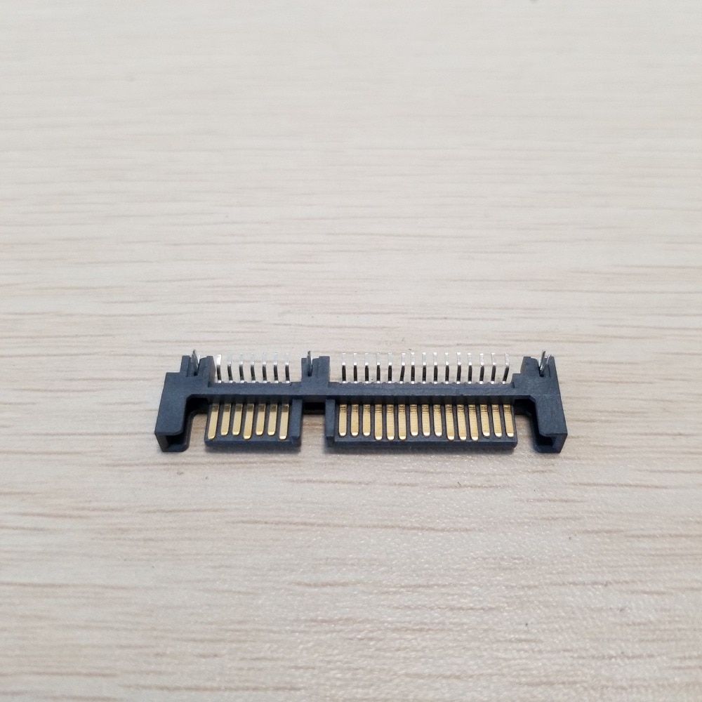SATA Hard Drive 90 Degree Interface SMT Connector 7Pin + 15Pin Male Socket 22Pin PCB to Top H : 1.4mm