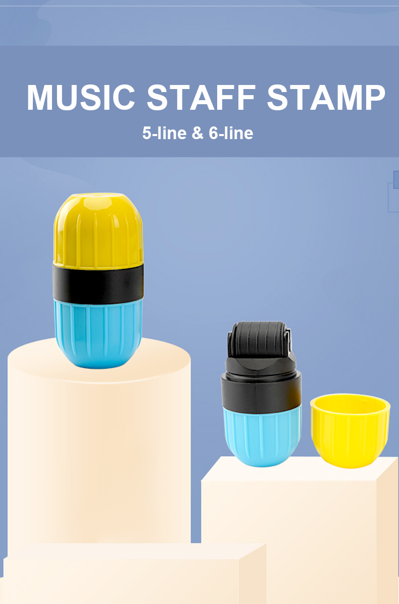 Music Staff and Tablature Stamp, Roller Stamp for Teaching or Students, Five Line Imprint, Writing Guitar, Music Club,