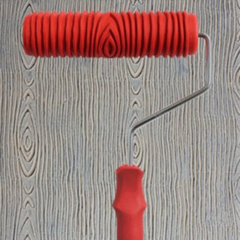 7 polegadas rolo de pintura diy ferramenta de decoração de parede 7 polegadas para design de madeira texturizada-grão