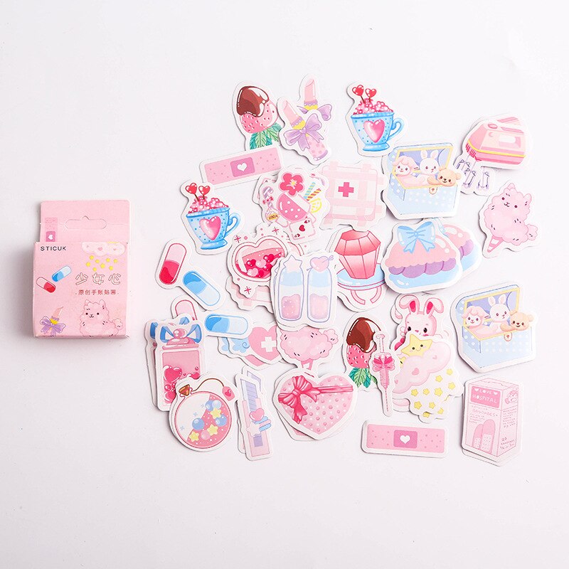 Søt meldingsboks kule tidsskrift dekorative skrivesaker klistremerker scrapbooking diy dagbok album pinne etikett forsegling klistremerke