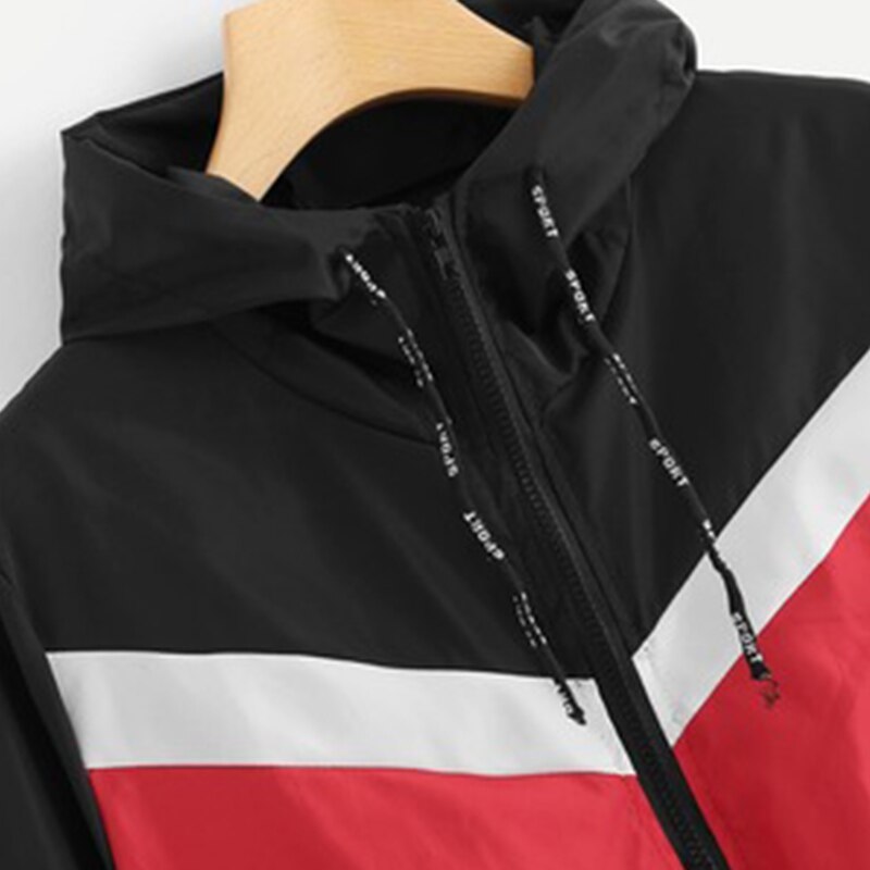 Chaqueta cortavientos con capucha y cremallera para mujer, chaqueta impermeable ligera para deportes al aire libre y senderismo, informal, a la , nueva