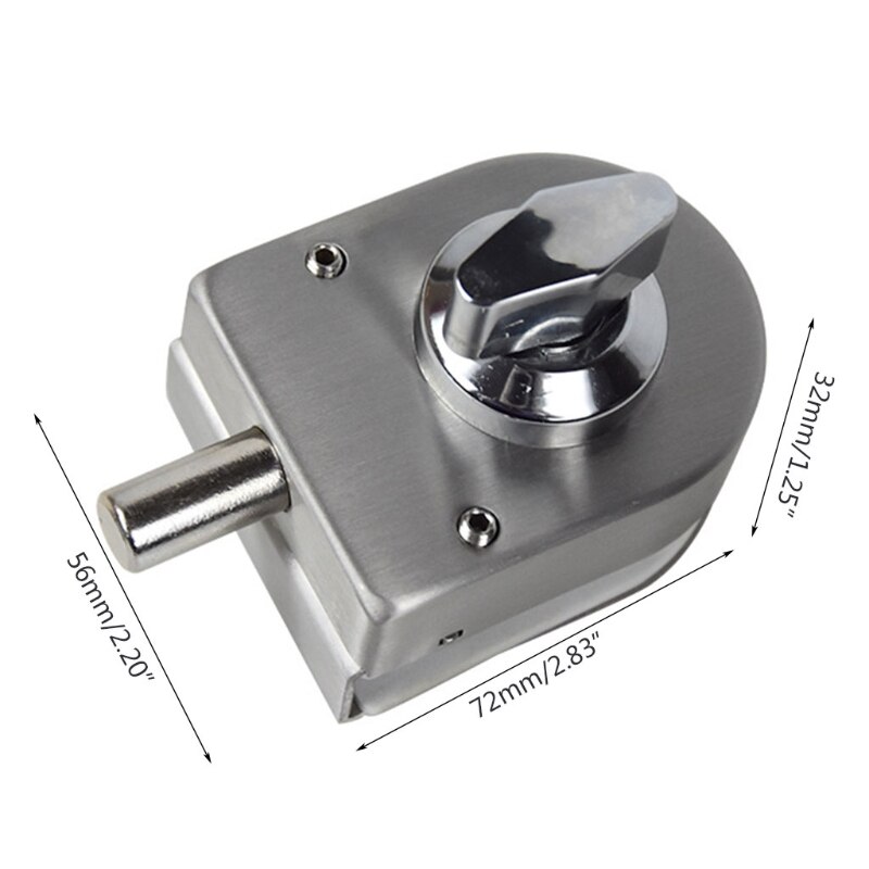 Stainless Steel Glass Door Lock Floor Latch Lock Bolt Ground Lock for Bathroom Toilet Shop Glass Doors