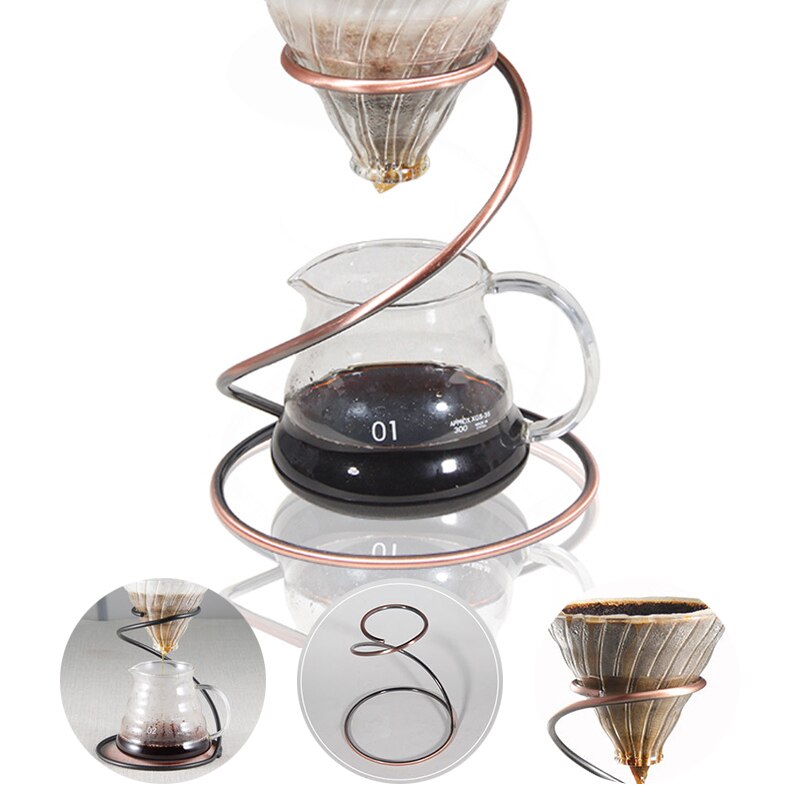 Serpentine Koffie Metalen Filter Frame Houder Herbruikbare Koffie Druppelaar Stand Huishoudelijke Drip Filter Houder Koffie Apparaat