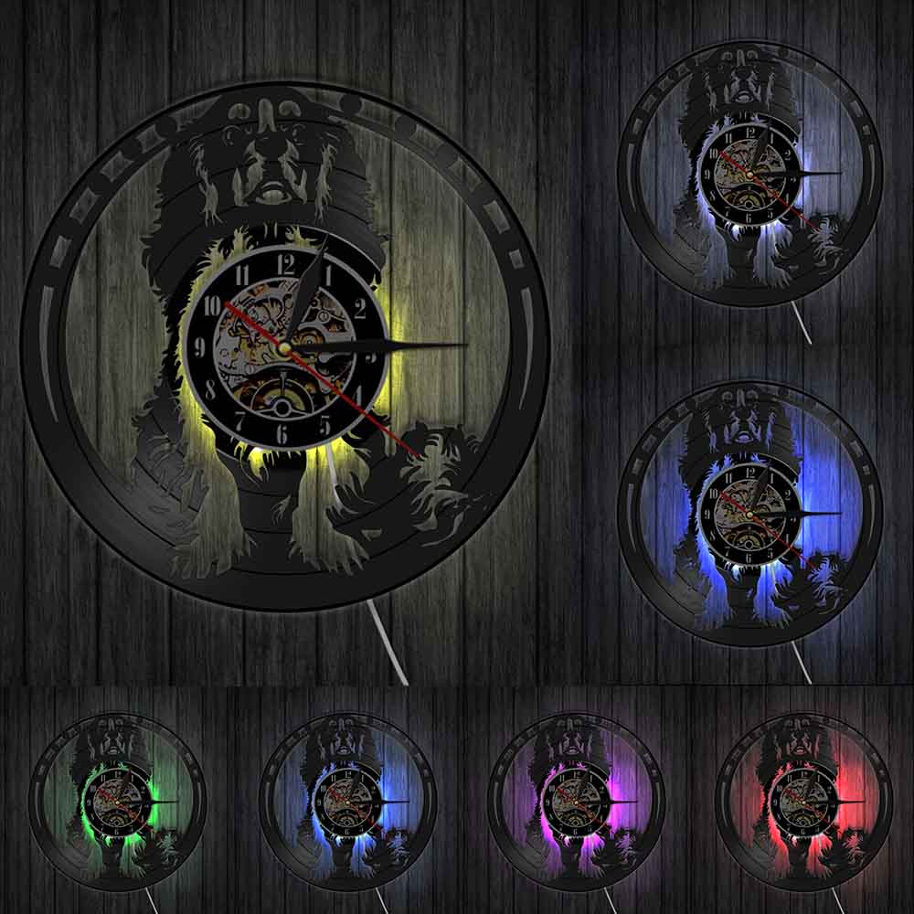 Cavalier king charles spaniel hund 3d veggklokke vinylplate klokke valp ainmal barnehage kunst veggdekor for kjæledyrelsker