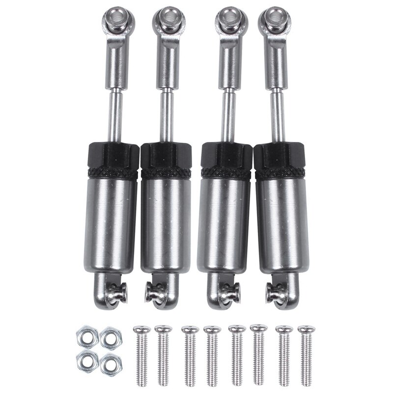 4Pcs Legering Schokdemper Voor Wpl 1:16 Henglong C-14 C-24 & 1x RDS3115MG 15Kg Gear Voor Robot Servo(270 Graden)