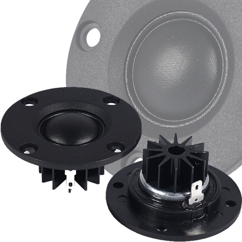 2Pcs Tweeter Speaker 6 Ohm 30W Hifi Zachte E Zijde Film Treble Luidspreker Neodymium Getande Aluminium Koellichaam