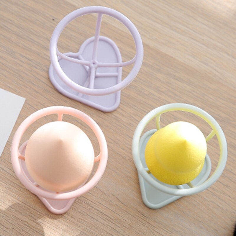 Random Color Sponge Gourd Makeup Powder Puff Beauty Shelf Holder Rack Egg Powder Puff Drying Bracket Box Dryer Organizer Tool