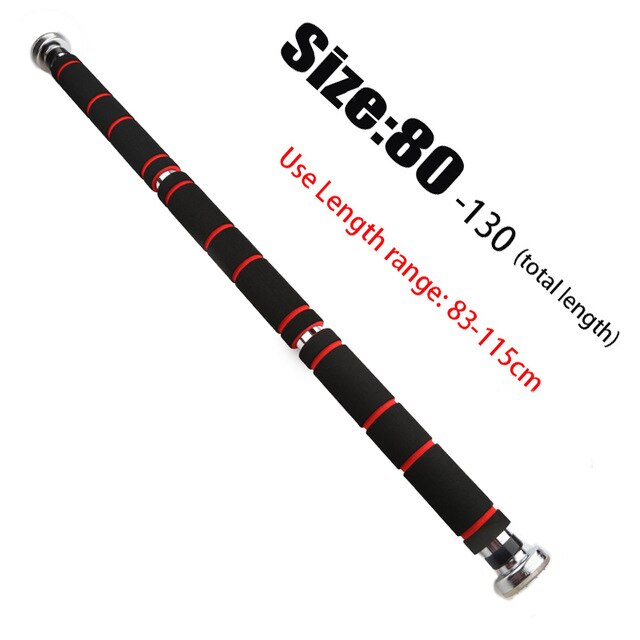 Dør vandrette stænger stål 200kg justerbar hjemme gym træning hage push up pull up træning bar sport fitness sit-ups udstyr: Rød type b