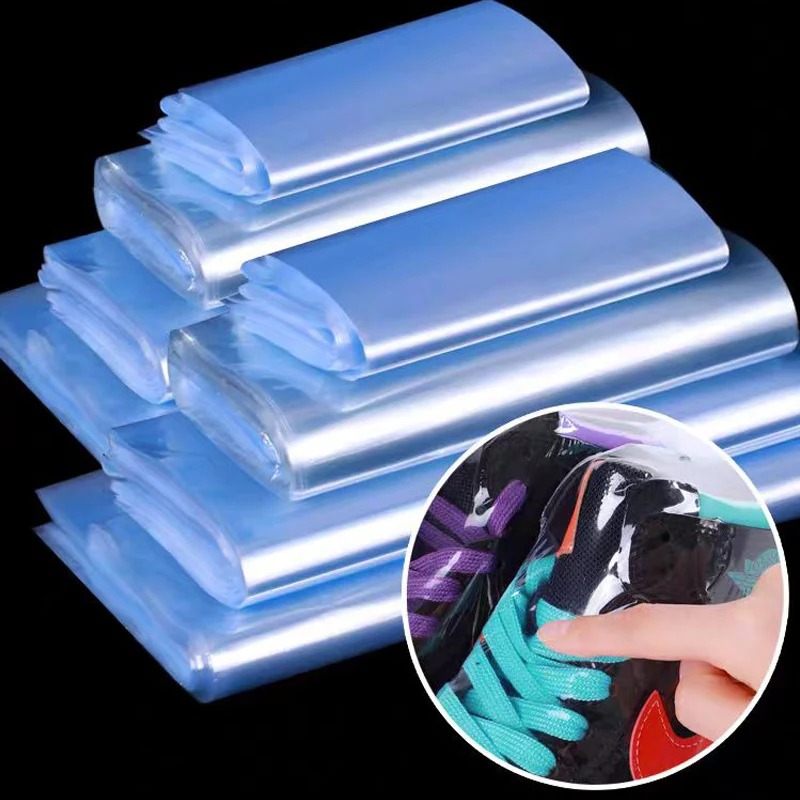 100Stck Pvc Wärme schrumpfen Film Tasche Plastik Tasche DIY Gebläse Wärme Siegel eben Mund wickeln wasserdicht Lager Heimat Wärme schrumpfen Tasche