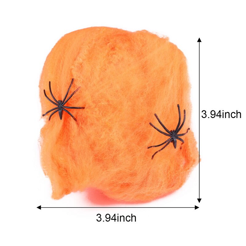 Nyhedstrækbar hjemsøgt spindelvævsrekvisit skræmmende edderkoppespind halloween dekoration halloween festartikler bar hjem hus: C